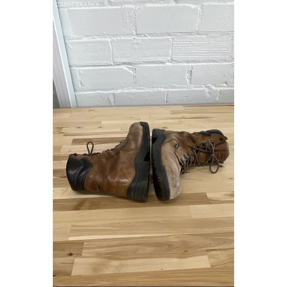Timberland PRO 47019 Brown Men's Brown Leather Safety Toe Boot‎ - Size 9.5